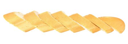 French baguette isolated on whiteの写真素材