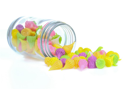 Thai candy dessert Aalaw candy isolate on whiteの写真素材