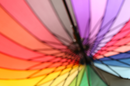 Blur Background of the colorful umbrellaの写真素材