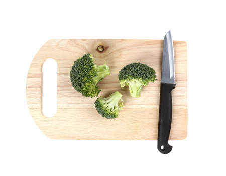 Broccoli isolated on white backgroundの写真素材