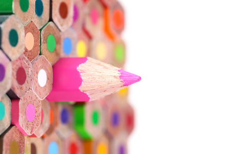 Color pencils isolate on white.の写真素材