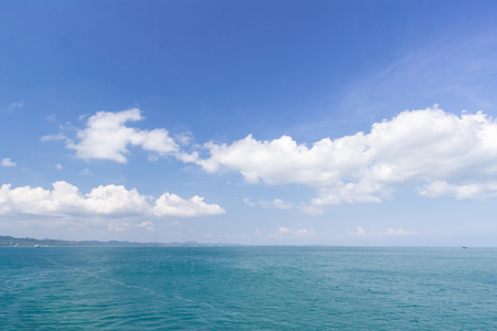 Beautiful sky and blue oceanの写真素材