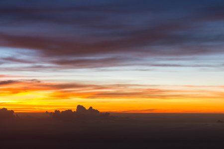 Sunset sky stratosphere background.の写真素材