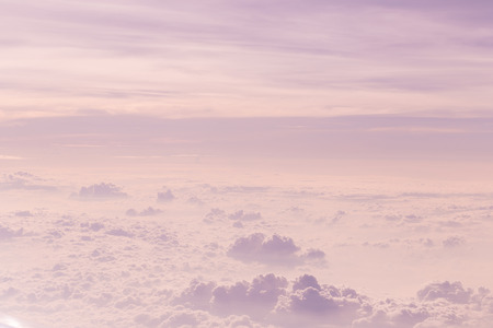 Cloud Top view from airplane window,Nature background.の写真素材