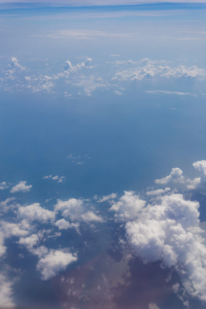 Cloud Top view from airplane window,Nature background.の写真素材