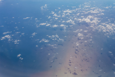 Cloud Top view from airplane window,Nature background.の写真素材