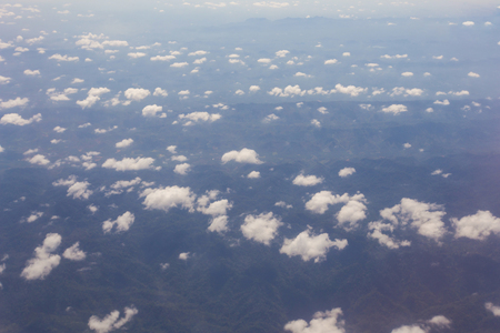 Cloud Top view from airplane window,Nature background.の写真素材