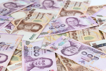 Thailand currency  background.の写真素材