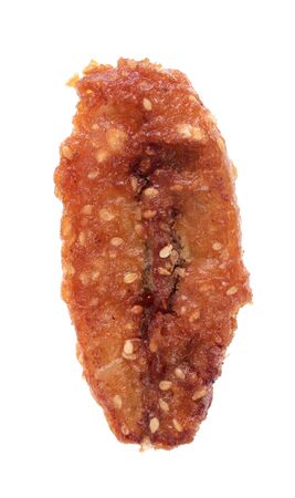 deep-fried sliced banana isolate on white ,thai foodの写真素材
