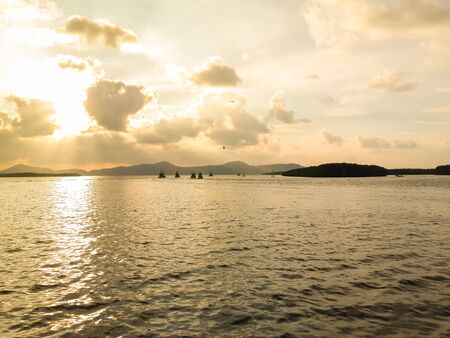 Fishing boat going out for fishing.の写真素材