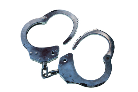 shackle on isolate white backgroundの写真素材