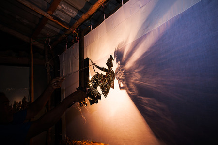 Traditional south of Thailand Shadow Puppet Showの写真素材