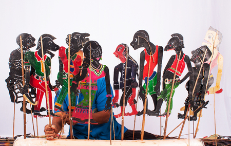 Traditional south of Thailand Shadow Puppet Showの写真素材