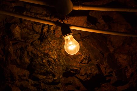old lapm in tunnelの写真素材