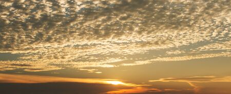 sunset and beautiful cloud on sky