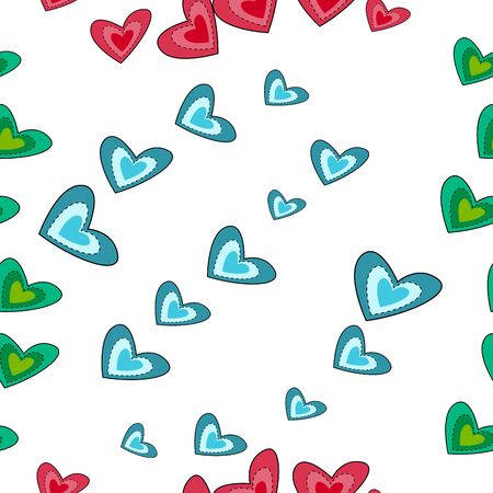 Colorful heart pattern ,love valentine backgroundのイラスト素材