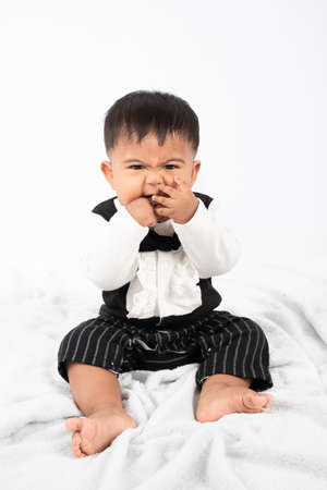 cute little asian baby boyの写真素材