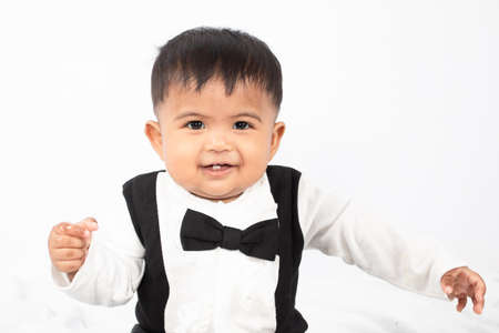 cute little asian baby boyの写真素材