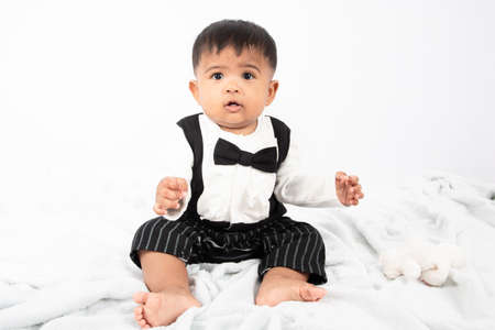 cute little asian baby boyの写真素材