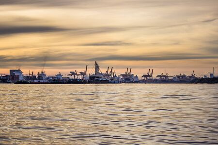 Bangkok Port at morning ,Bangkok Thailandのeditorial素材