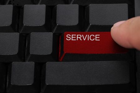 service red button on a computer keyboardの写真素材