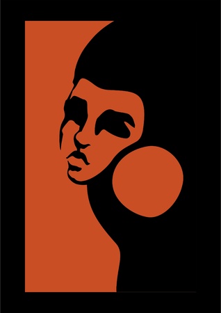 Abstract female face のイラスト素材