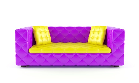  Luxurious color sofa with pillowsの写真素材