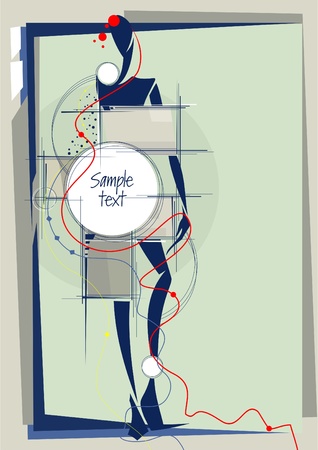 Abstract background with the figure of a girl のイラスト素材