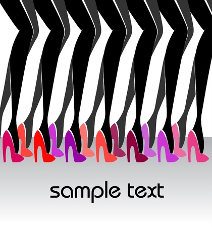 Beautiful female legs  Fashion Illustration のイラスト素材