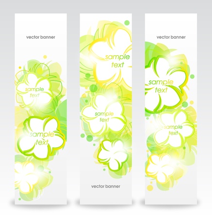Set of the spring flower banners のイラスト素材