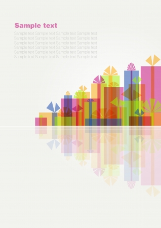 A set of colorful gift boxesのイラスト素材