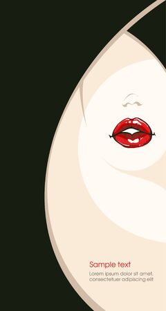 Woman face  Abstract fashion illustrationのイラスト素材