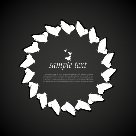 Vector abstract background with butterfliesのイラスト素材