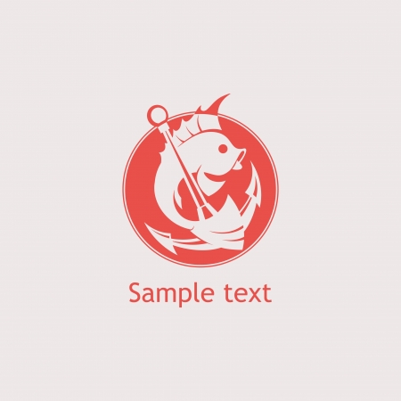 Fish and anchor _ Restaurant icon のイラスト素材