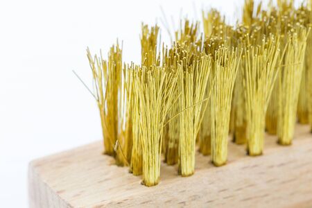 wire brush on background whiteの写真素材