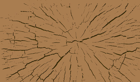 Wood abstract background. Branching pattern of wood grain. Vector illustrationのイラスト素材