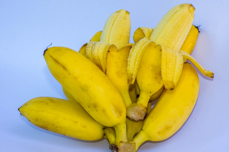 banana fruits isolatedの写真素材