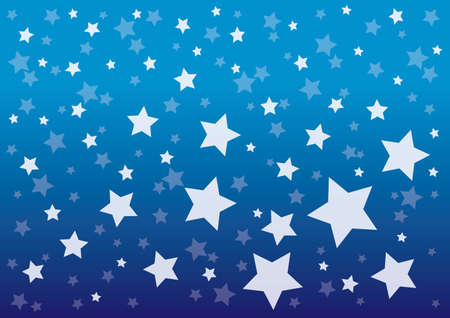Blue night sky with pattern white stars and dots. Vector illustration vectorのイラスト素材