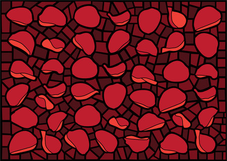 rose petals red design glass stained moses background illustration vectorのイラスト素材