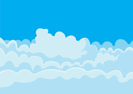 blue sky cloud nature sky beautifui blue and white clouds texture background. vector heaven landscape for cards,poster cover or design interior.のイラスト素材