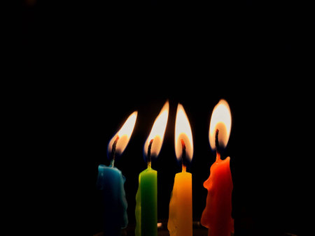 In the dark have a light of candle.