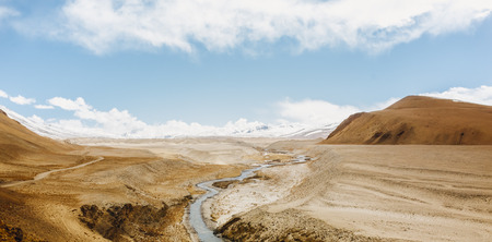 View of Mount Everest with beautiful skyの写真素材