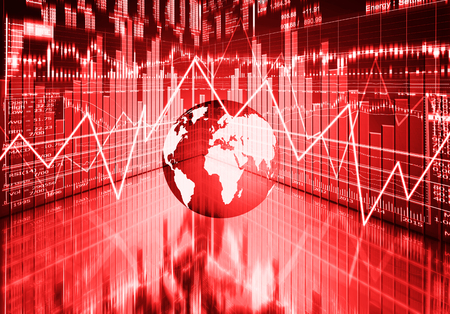 stock market concept ,economy crisisの写真素材