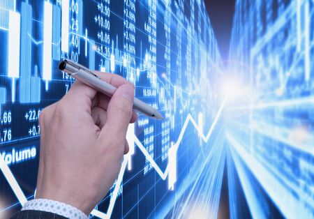 stock market concept and backgroundの写真素材