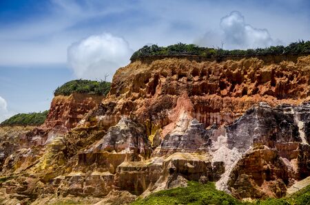Northeast Brazil . Spectacular Cliffs near Gunga beach in Alagoas state .の写真素材
