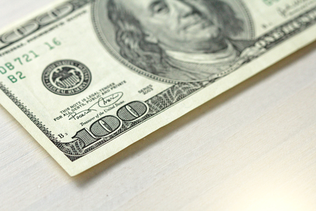 One Hundred Dollars With One Note. 100 Dollars.の写真素材