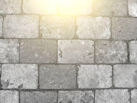 Road from paving stone, texture stones, background of old stones. Old pavement.の写真素材