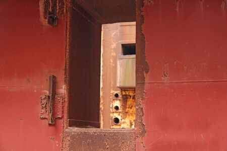 Abandoned Nuclear Power Plant. Russia, the Crimea, Shelkino. Abandoned construction, iron backgrounds.の写真素材
