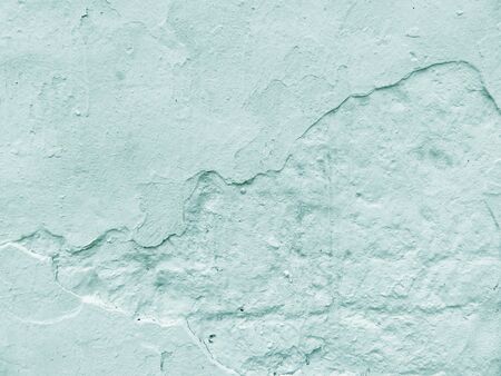 Empty wall of plaster. Color of Tiffany.の写真素材