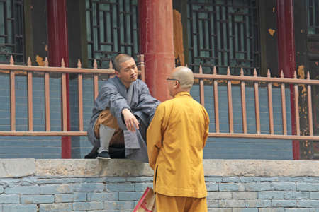China, Shaolin - April 11, 2012. Monks of the Shaolin Monastery, China.のeditorial素材